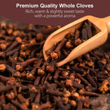 Fusion Select 4 Oz Whole Cloves - Fresh & Natural Dried Whole Clove Buds for Seasoning & Cooking Food, Spice Blends, Tea, Potpourri, Pomander Balls