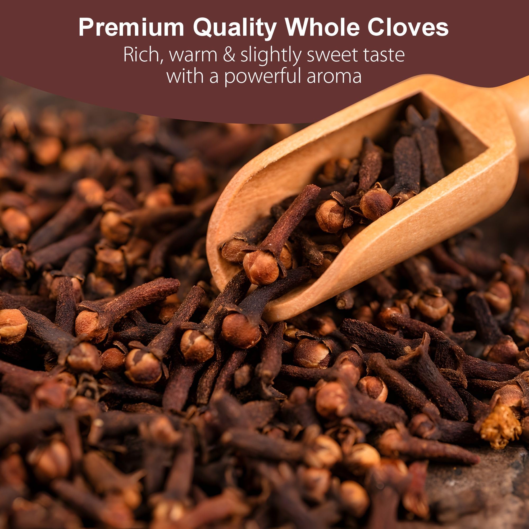 Fusion Select 4 Oz Whole Cloves - Fresh & Natural Dried Whole Clove Buds for Seasoning & Cooking Food, Spice Blends, Tea, Potpourri, Pomander Balls