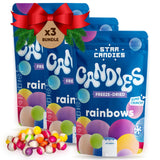 Star Candies Freeze Dried Rainbow Candies | Super Crunchy Freeze Dried Candy | Full Flavour Freeze Dried Dessert great for Birthday Parties | Freeze