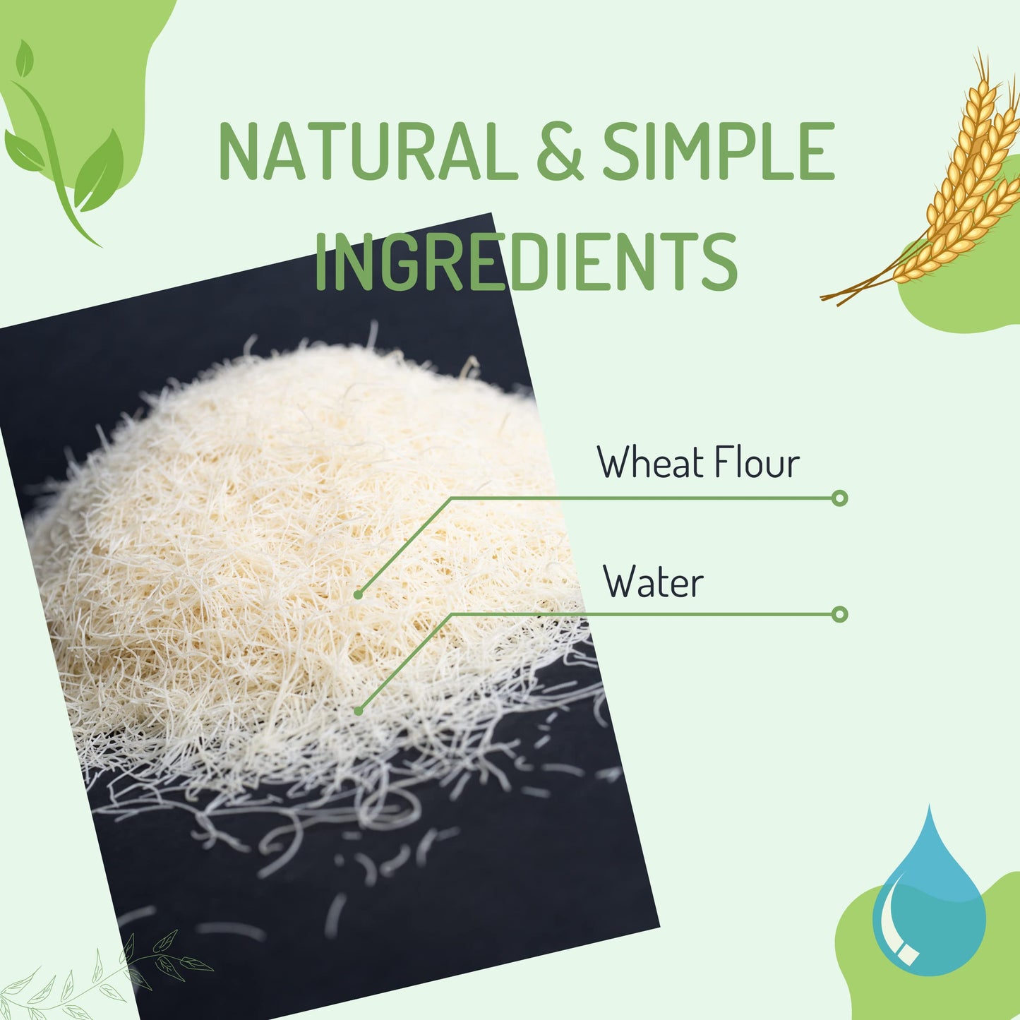 Kral Turkish Kataifi, Traditional Shredded Phyllo Dough for Kunefe, Dubai Chocolate & Middle Eastern Desserts, Halal 500g (17.6oz) Kadayif