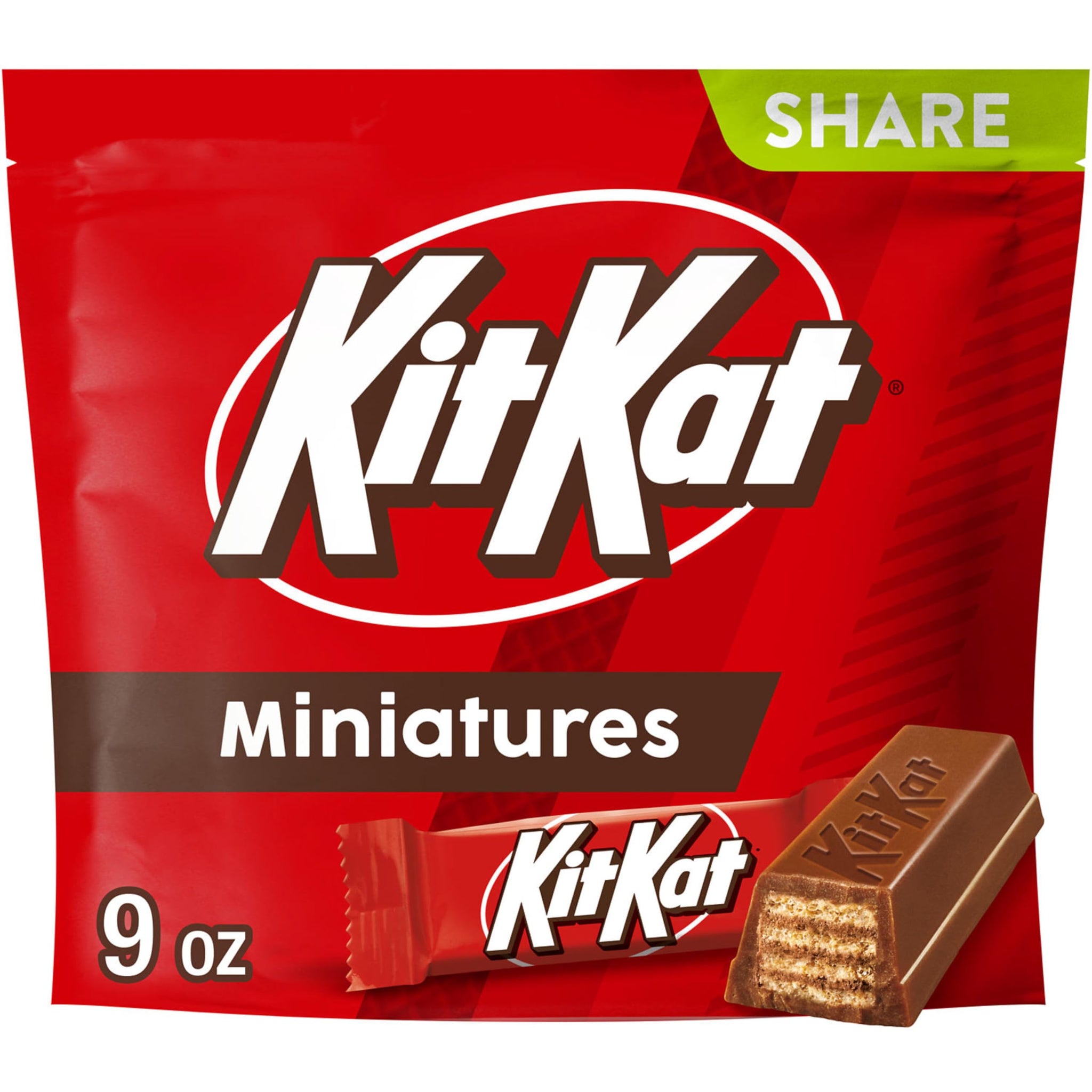 Kit Kat Miniatures Milk Chocolate Wafer Candy Share Pack, 9 oz