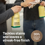 ATTITUDE Window & Mirror Cleaner Spray, Plant-Based Ingredients, EWG Verified, Streak Free, Removes Fingerprints, Dust and Dirt, Lavender & Rosemary