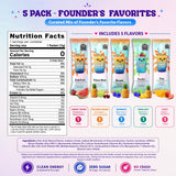 The Loaded Tea Shop Energy Drink Mix Sticks, Founder’s Favorites 5 Pack, Sugar-Free, Zero Calories, 200mg Natural Caffeine, No Artificial