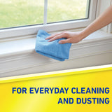 Quickie Microfiber Cleaning Cloth 14 x 14 Inches Blue Pack of 24 Washable and Reusable Ideal for Multi-Surface Indoor/Outdoor Dusting and Polishing