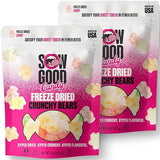 Sow Good Freeze Dried Candy Crunchy Bears 2 Pack - Perfect for Snacking & Parties