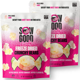 Sow Good Freeze Dried Candy Crunchy Bears 2 Pack - Perfect for Snacking & Parties