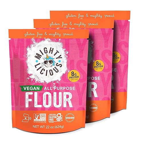 MIGHTYLICIOUS Gluten-Free, Plant-Based All-Purpose Flour, Superfine Rice Flour, Plant-Based, Non-GMO, Allergen-Friendly Baking Flour, Ideal for Cakes