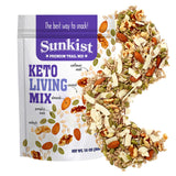 Sunkist® Keto Living Trail Mix - Fruit, Nut and Seeds, Low Sodium, Gluten Free Snack with Sunflower Seeds, Coconut, Almonds, Pumpkin Seeds,