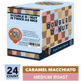 Double Donut Coffee Medium Roast Caramel Macchiato Coffee Pods, 24 Count for Keurig K-Cup Machines