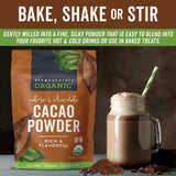 Organic Cacao Powder, Unsweetened, 8 oz (227 g) - Rich Dark Chocolate Flavor, Perfect for Baking, Smoothies & Hot Chocolate - Vegan, Keto, Paleo, Non-GMO & Gluten-Free Cocoa Powder