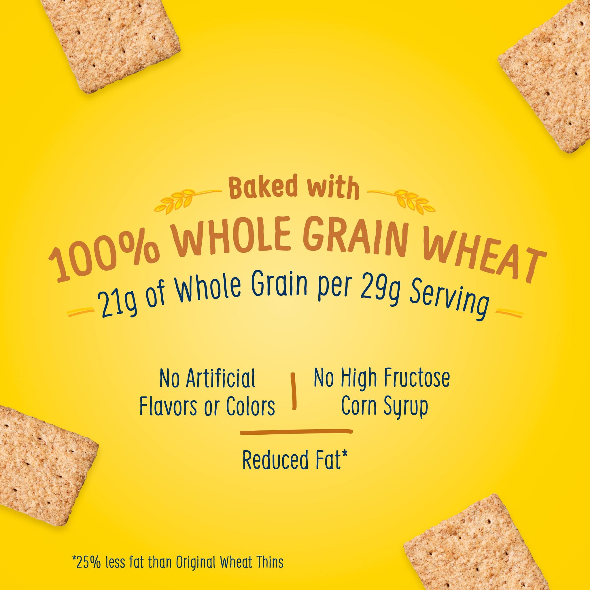Wheat Thins Reduced Fat Snacks, Whole Grain Wheat Crackers, Snack Crackers, 8 oz
