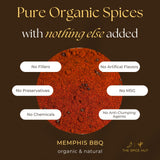 Spice Hut - Memphis-Style BBQ Dry Rub Seasoning Mix, Organic, No Salt, Southern Barbecue Spice Blend for Beef, Ribs, Steak, Chicken / Cookout Grilling