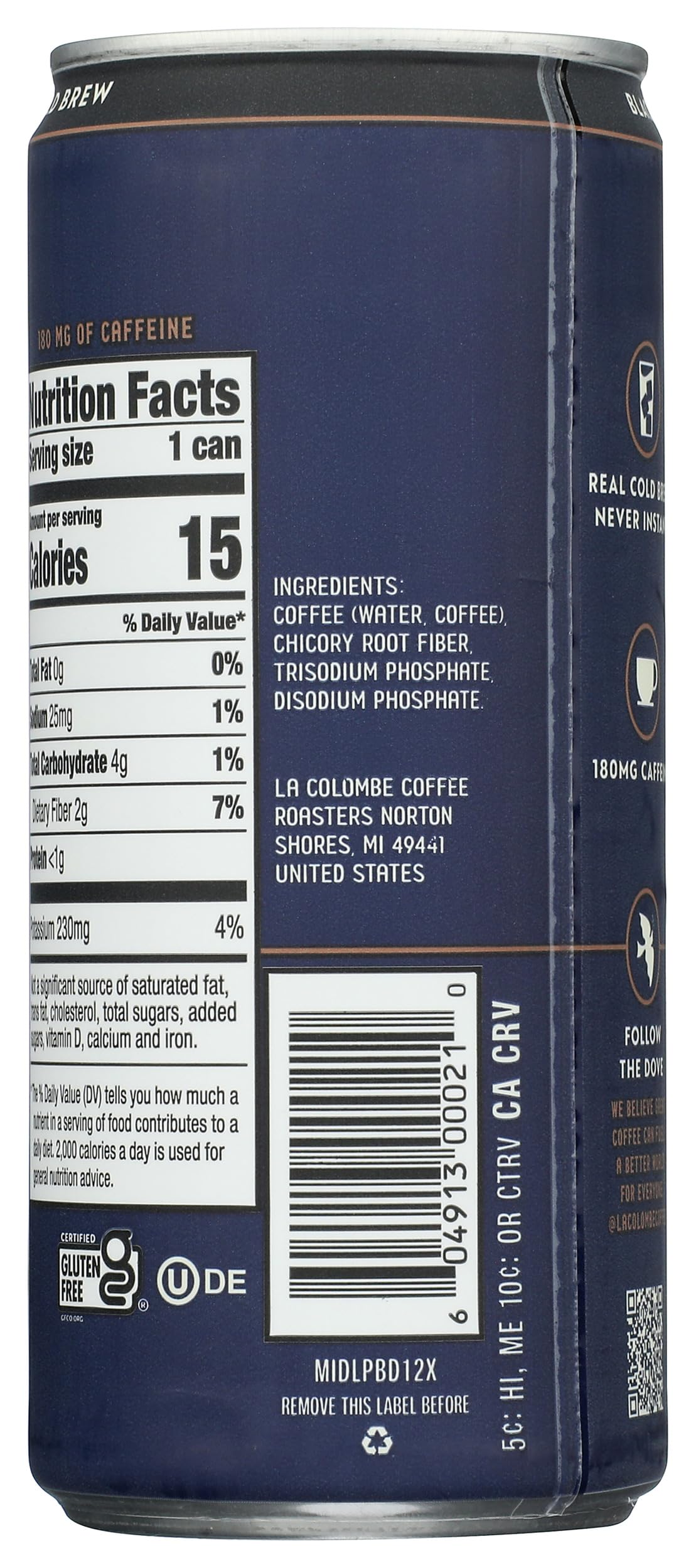 La Colombe Cold Brew Coffee - Brazilian - 9 Fl Oz - Medium Roast, Single-Origin - Made With Real Ingredients - No Sugar Added - Pure Black Coffee Grab