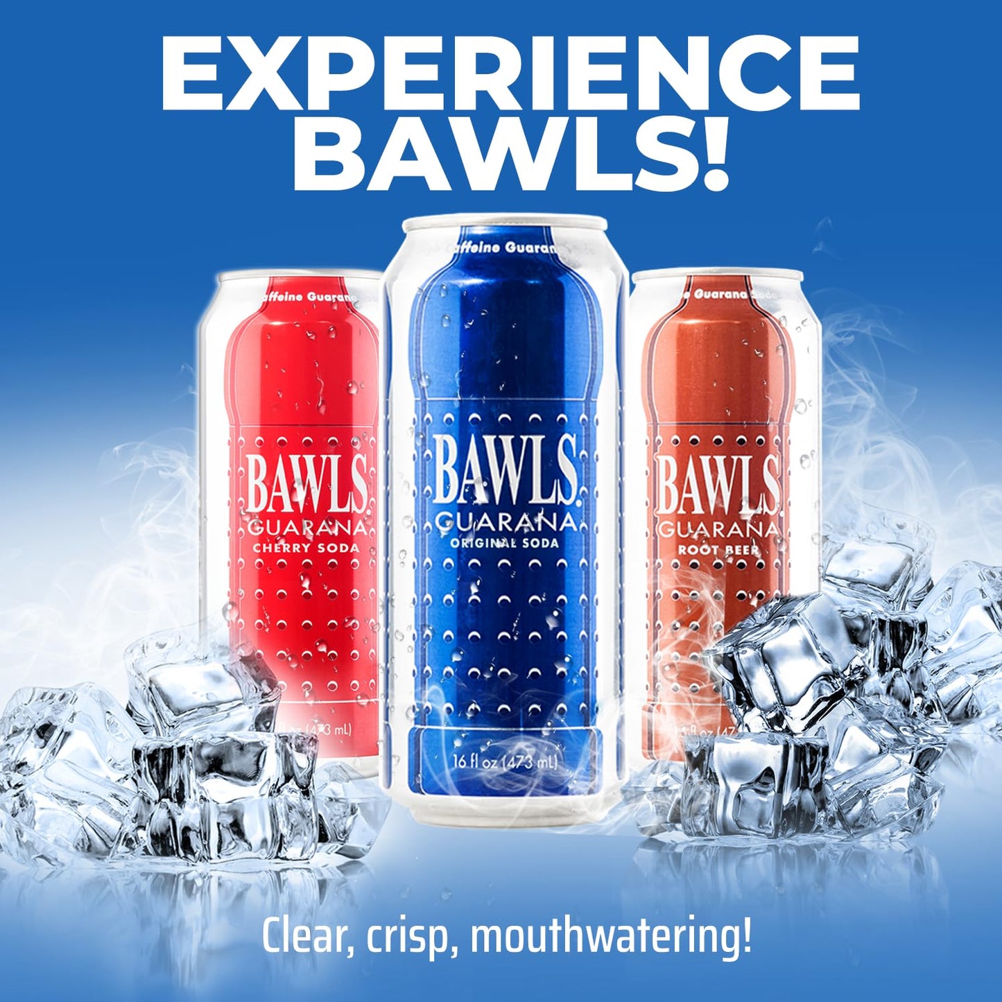 BAWLS Guarana Variety Pack, BAWLS Guarana Drink, Guarana Soda, Guarana Fueled Soda for Energy, High Energy Caffeinated Drink, 16oz 24 Pack Cans