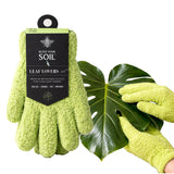 BLESS YOUR SOIL Microfiber Dusting Gloves for Plants : Premium, Gentle, Traps Dust, Washable, Lint Free : Use with Big Leaf Energy ready-to-use spray
