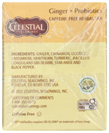 Celestial Seasonings Ginger & Probiotics Herbal Tea, 16 CT
