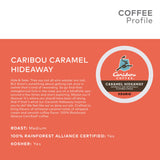 Caribou Coffee Caramel Hideaway, Single-Serve Keurig K-Cup Pods, Flavored Coffee, 60 Count