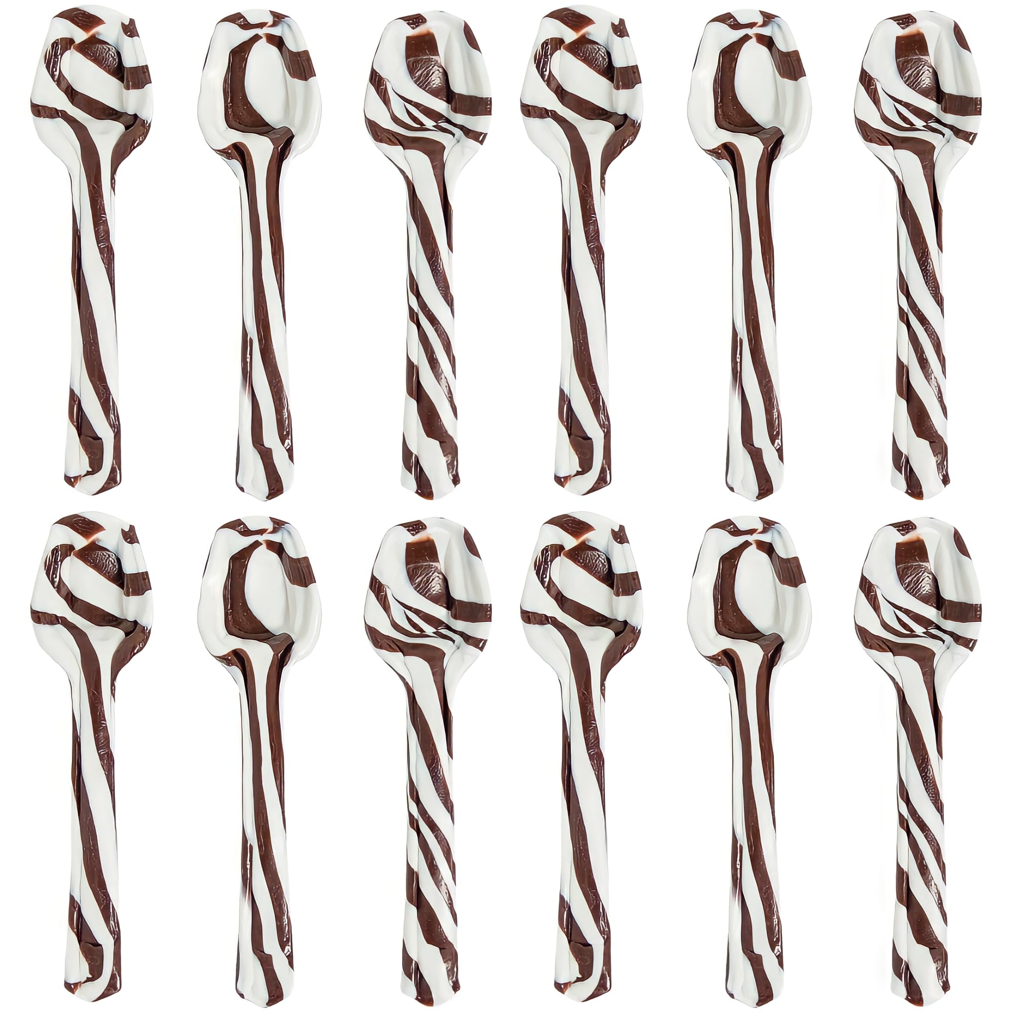 Fun Express Hot Chocolate Spoons Edible Candy Spoons for Hot Cocoa - 12 Pack Christmas Hot Cocoa Bar Supplies | Chocolate Sticks & Stirrers