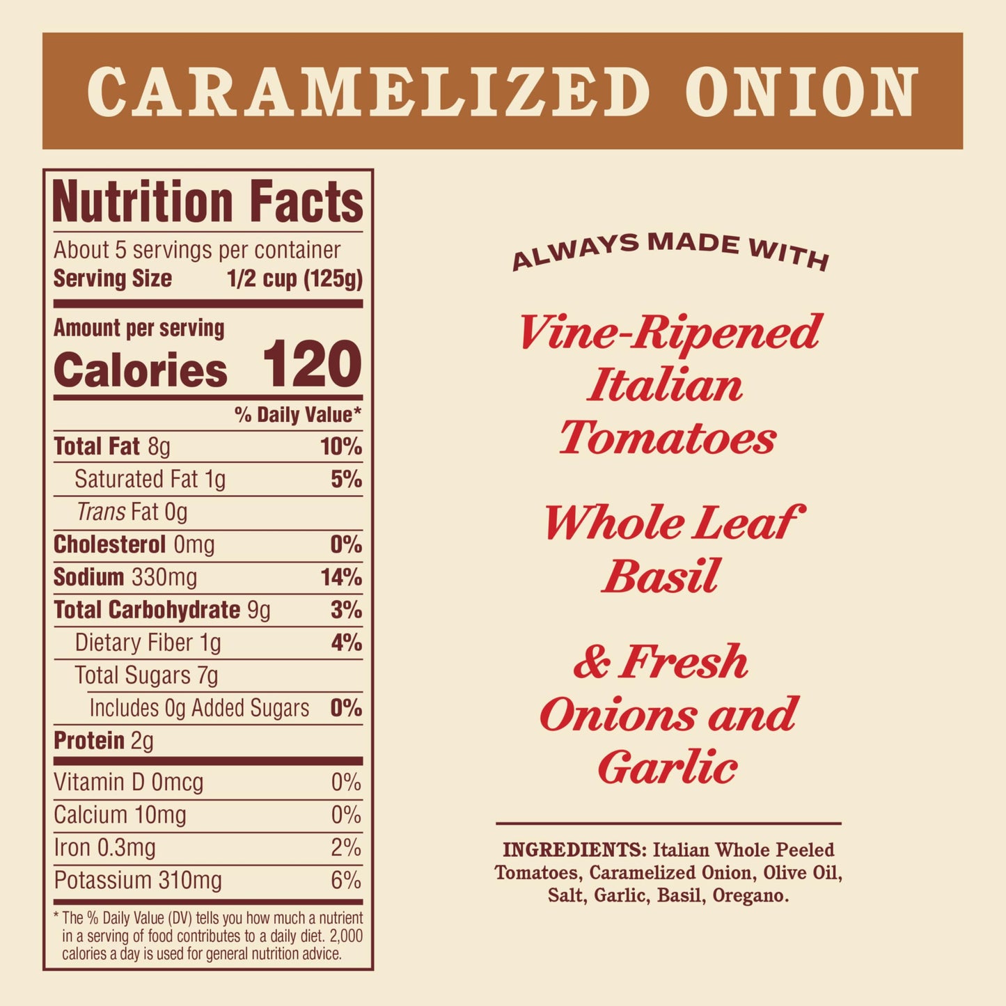 Rao's Homemade Caramelized Onion Sauce Made with Italian Tomatoes, 24 oz