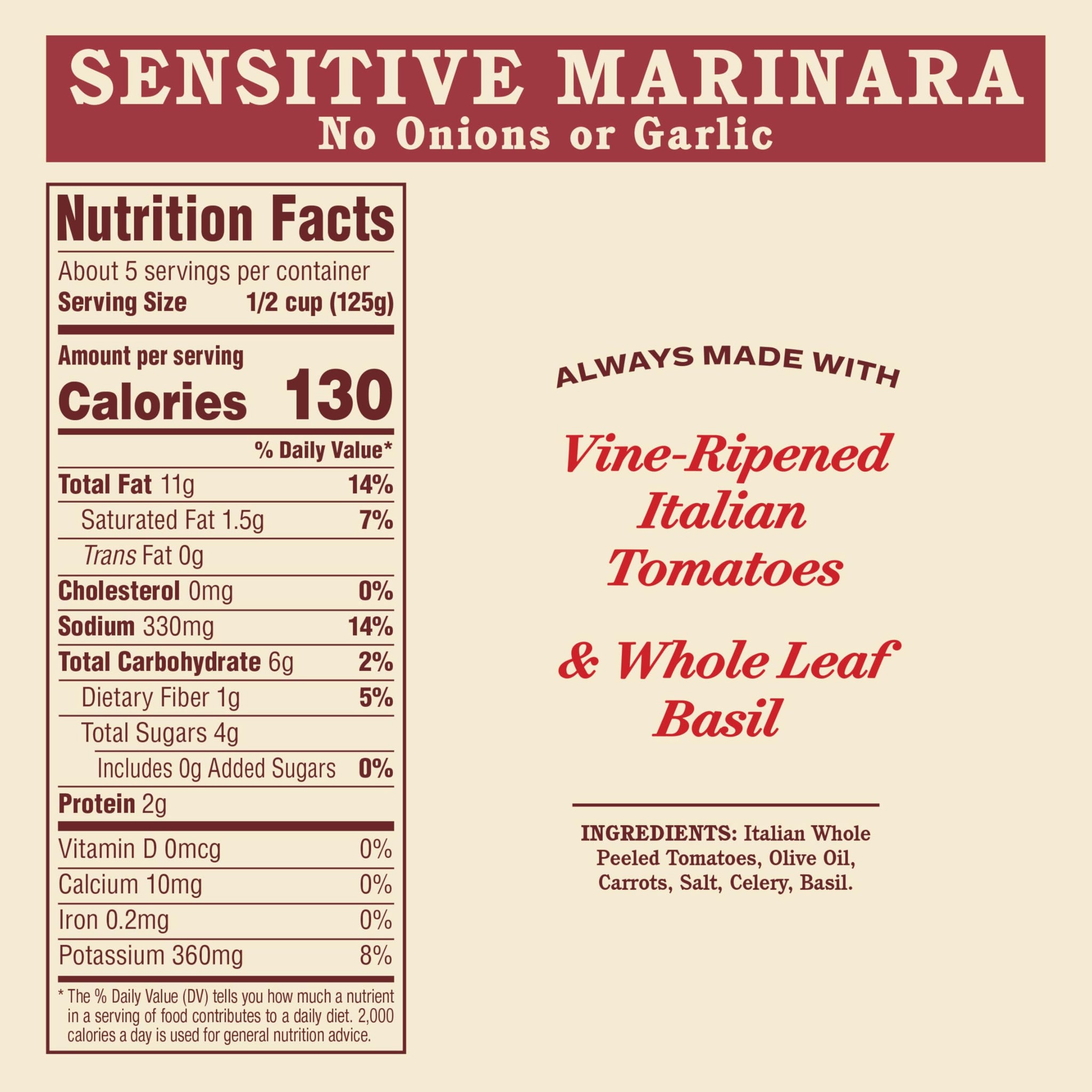 Rao's Homemade Sensitive Sauce Made with Italian Tomatoes, 24 oz