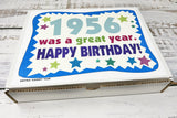 RETRO CANDY YUM ~ 1956 70th Birthday Gift Box of Nostalgic Candy from Childhood for 70 Year Old Man or Woman Born 1956