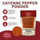 Spicy World Cayenne Pepper Powder Ground Chili Pepper 10 Pound Bulk Bag- 40K SHU, Hot Chilli Powder