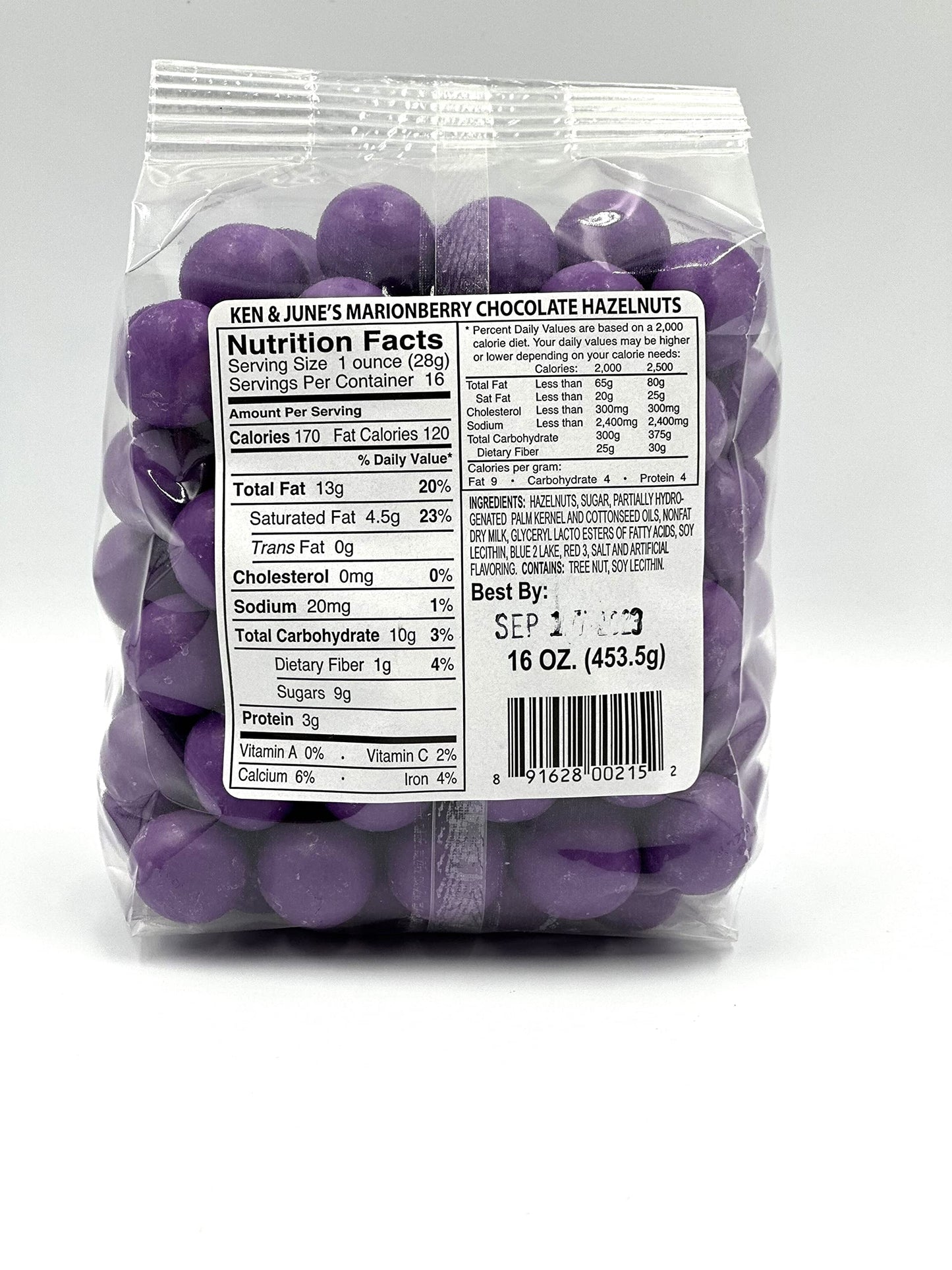 Marionberry Candy Coated Hazelnuts - 16 Oz Bag