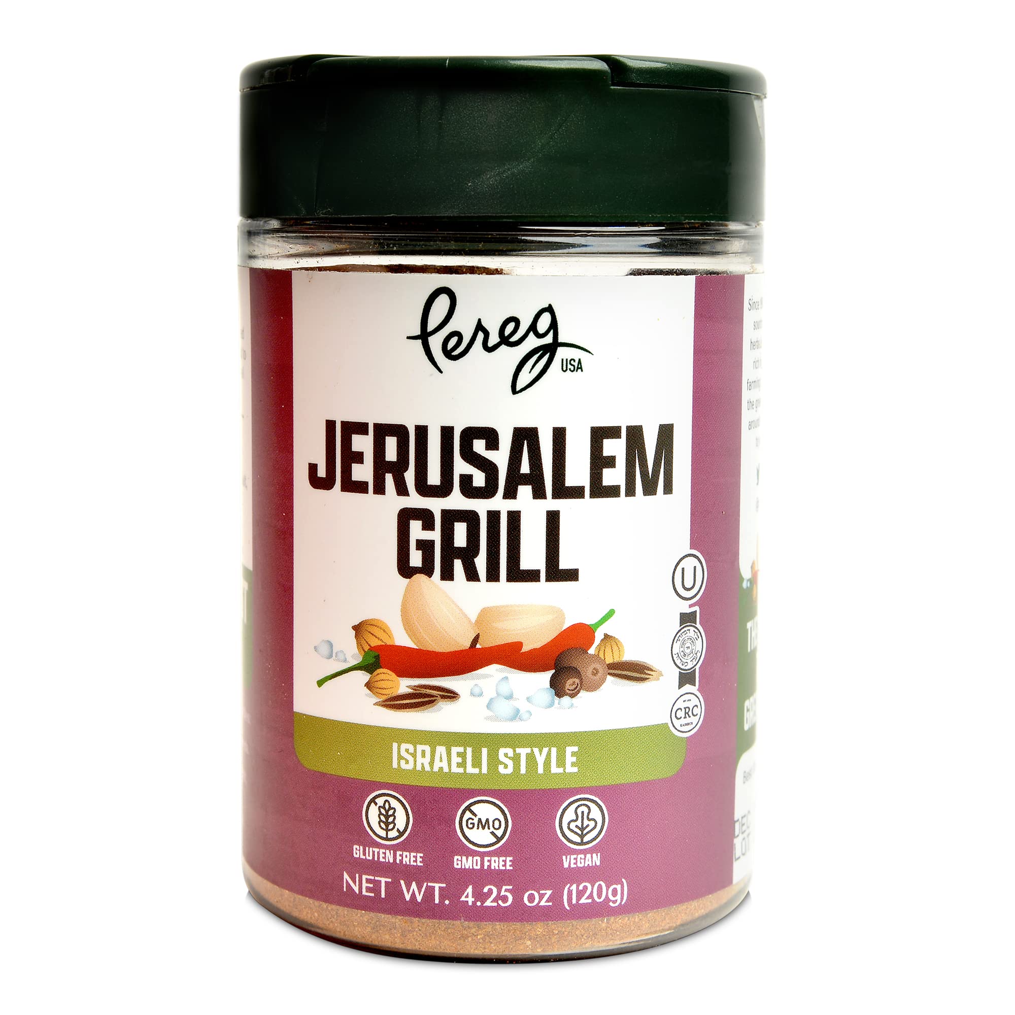 Pereg Jerusalem Spice Seasoning (4.25 Oz) - Israeli Savory Spice Mix with Cumin, Coriander, Allspice, Garlic & Paprika - Grilling - BBQ Spice Rub