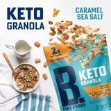 B. Fine Foods Keto Granola High Protein Snack Caramel Sea Salt - Breakfast Blend of Coconut, Seeds & Nuts - 2g Net Carbs, Gluten & Grain-Free, Kosher