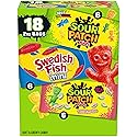 SOUR PATCH KIDS and SWEDISH FISH Mini Soft & Chewy Candy Variety Pack, Bulk Candy, 18-2 oz Bags