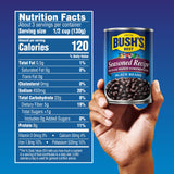 Bush's Canned Seasoned Recipe Black Beans (Pack of 1), Good Source of Plant-Based Protein, Good Source of Fiber, Fat Free, Gluten Free, 15 oz