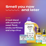 Zum Indigo Wild Home Essentials - Laundry Soap (64 oz) - Liquid Hand Soap (12 fl oz) - Room Spray Air Freshener (4 fl oz) - Goat Milk Soap Bar (3 oz)