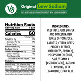V8 Low Sodium Original 100% Vegetable Juice, 11.5 fl oz Can