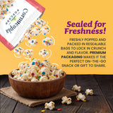 Cornucopia Popcorn Birthday Cake - Gourmet Popcorn from Austin. Vanilla Popcorn with White Chocolate & Confetti Sprinkles for Celebrations, Movie