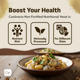 Coolinario Large Non Fortified Nutritional Yeast Flakes - 1 Gal (1.5 lbs) Vegan Seasoning with Cheese Flavor | Rich in Protein, Fiber & Minerals |