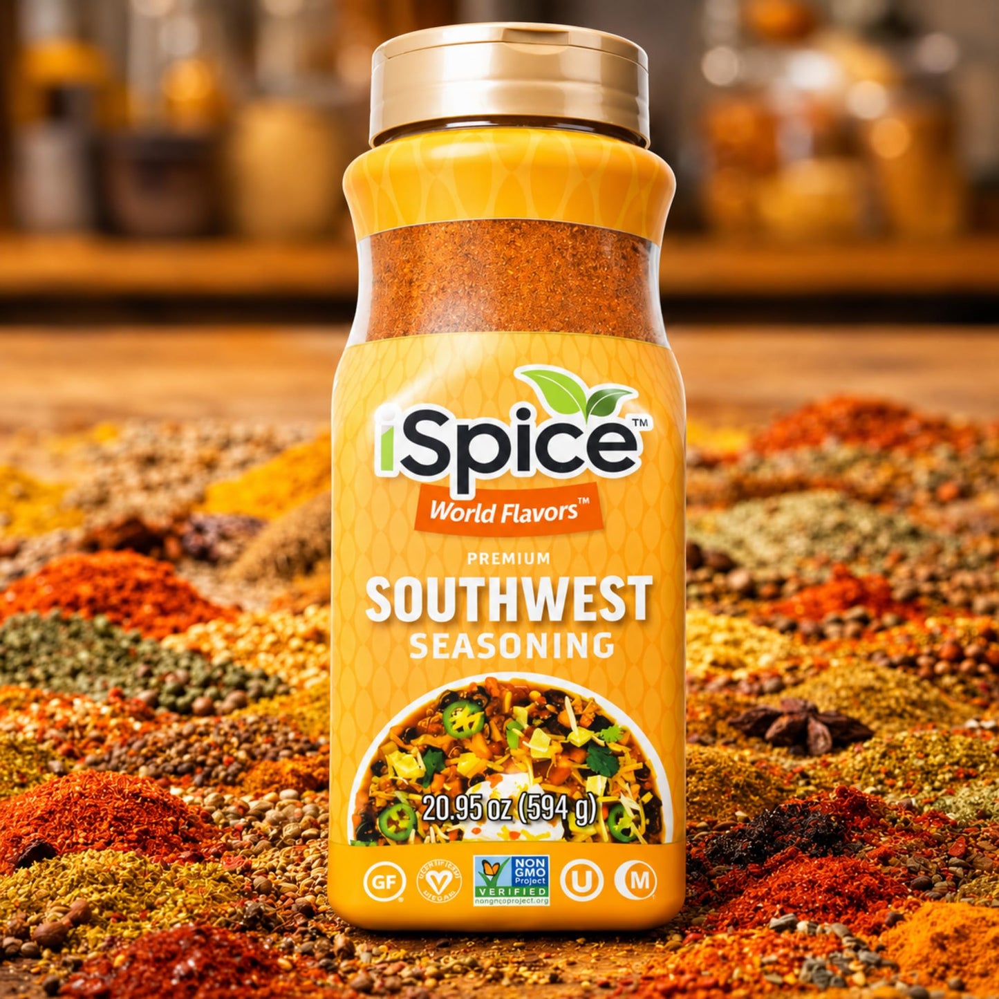 iSpice Blend | Southwest Seasoning | 20.95 oz | Mixed Spice & Seasoning | Bulk Size | Halal | Kosher (Southwest)