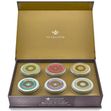 Teabloom Masters Collection - Six Rare Single-Origin Organic Loose Leaf Teas - Milky Oolong, White Silver Needle, Big Red Robe, Golden Monkey, Jade