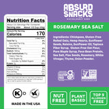 Absurd Snacks Chickpea & Granola Crunch Mix, Nut-Free, Gluten-Free, Plant-Based Snack, Good Source of Protein & Fiber 5 Ounce (Pack of 2), Rosemary