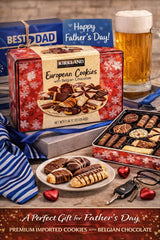 European Cookies LIMITED EDITITON Kirkland Signature with Belgian Chocolate, 49.4 Ounce, 4 Pack