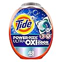 Tide Ultra OXI Power PODS with Odor Eliminators Laundry Detergent Pacs, 48 Count, For Visible and Invisible Dirt