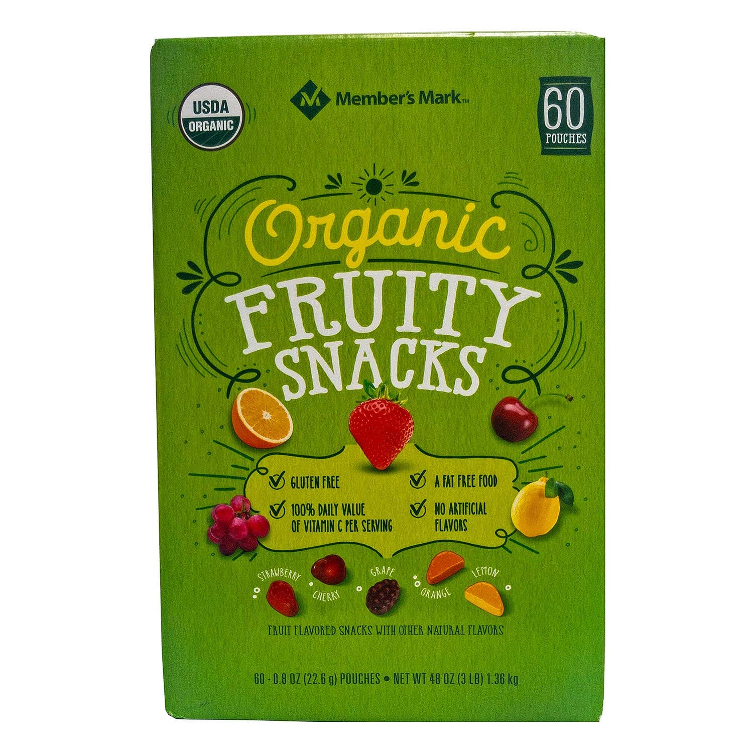 Member's Mark Organic Fruity Snacks (0.8 oz. pouches., 60 ct.)