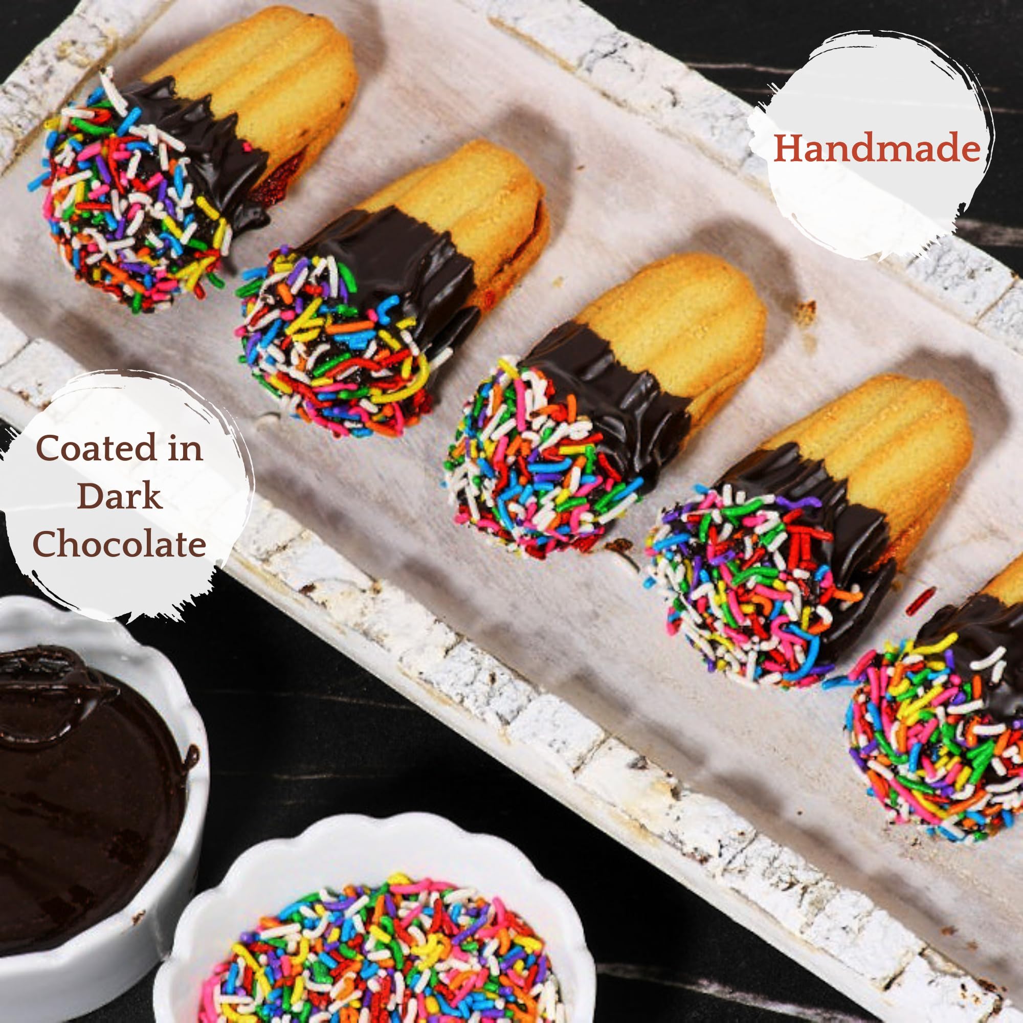 Italian Cookies Gift Basket | Chocolate Covered Cookies | 15 Cookies Individually Wrapped | Fresh Bakery Cookies | Birthday Food Gifts | Gourmet