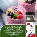 Badia Chia Seed, 22 oz - High Fiber, Omega-3, Protein, Energy Boost - Smoothies, Yogurt, Baking, Oatmeal