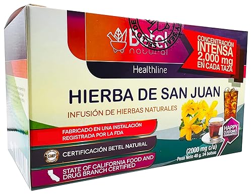 Premium Hierba de San Juan Te by Betel Natural - St Johns Wort - 2 Grams Per Tea Bag