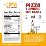 New Primal Snack Mates Pepperoni Pizza Chicken Sticks, Gluten Free Healthy Snacks for Kids, Low Sugar High Protein Back to School Snacks, Mini Paleo