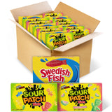 SOUR PATCH KIDS and SWEDISH FISH Soft & Chewy Candy Variety Pack, Bulk Candy, Mother's Day, 15 Boxes