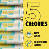 BUM Sugar-Free Energy Drink, Pina Colada - Lightly Carbonated & No Artificial Colors, Natural Caffeine & Citicoline for Energy & Focus, Brain Boost