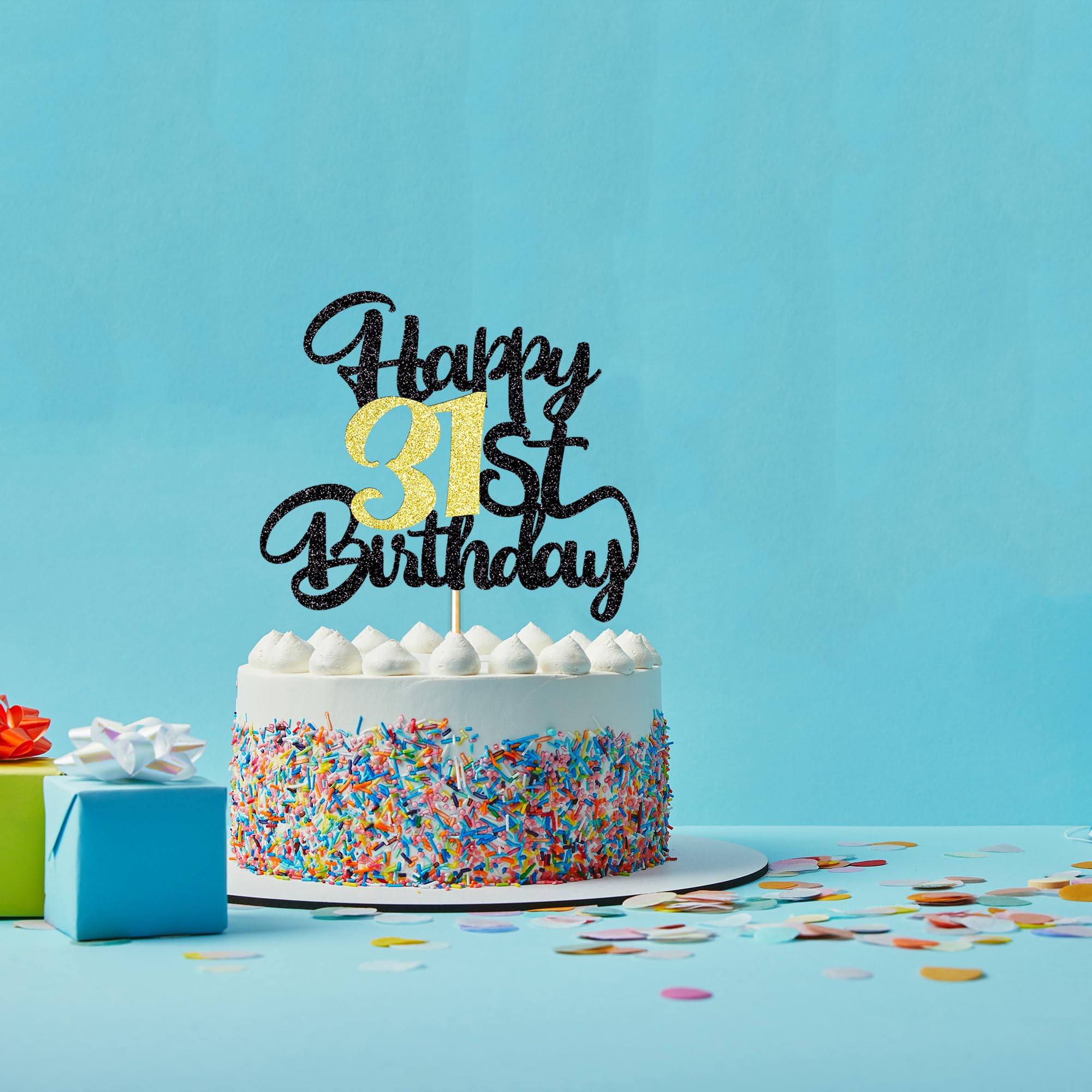 31st Happy Birthday cake topper happy birthday cake decoration 31st birthday party decoration gift plugin