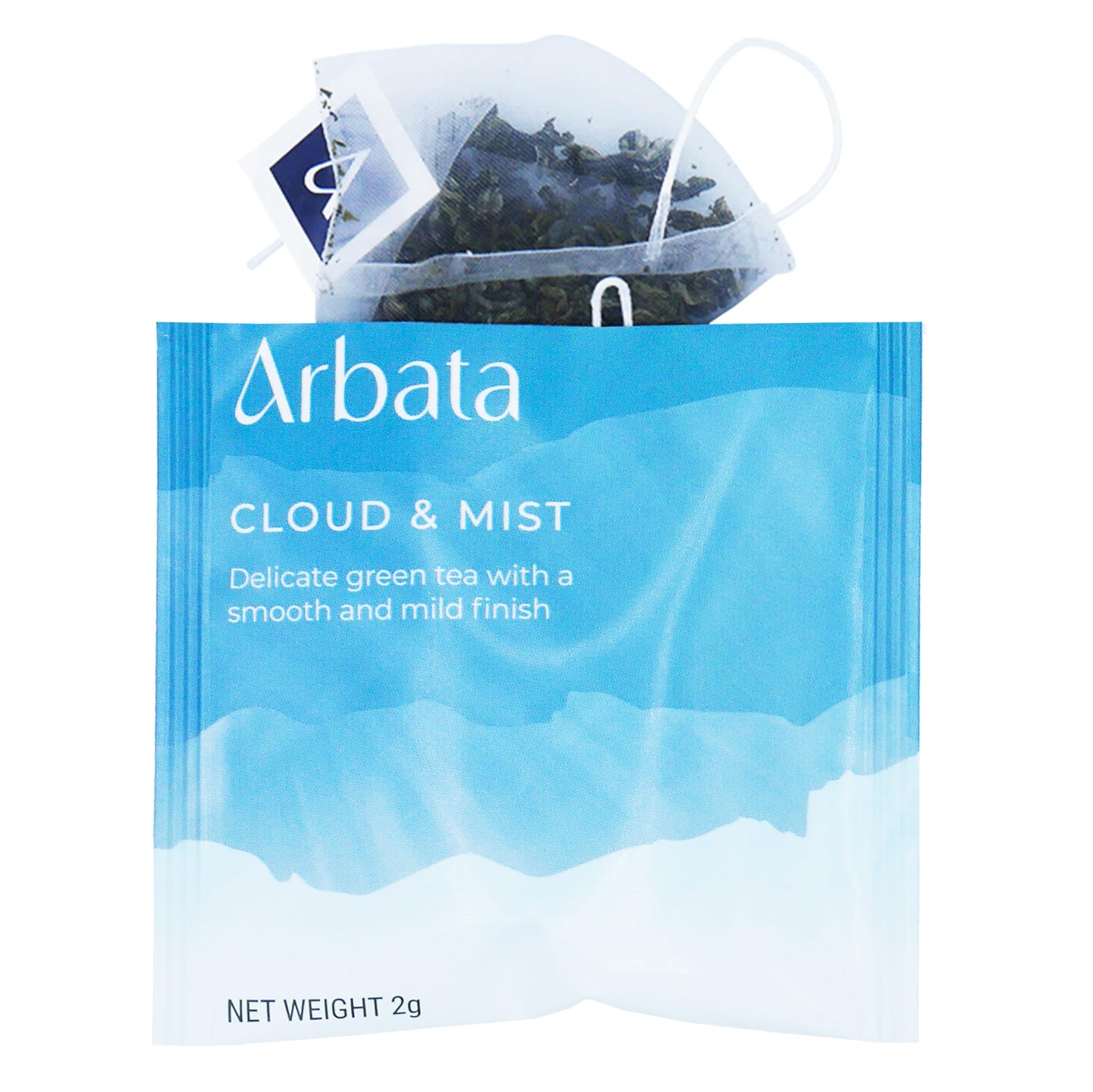 Arbata Cloud & Mist Tea, 100 Pyramid Tea Bags, Artisinal Lightly Caffeinated Green Tea, Naturally Flavored Premium Chinese Green Tea Bags, Bulk Yun Wu