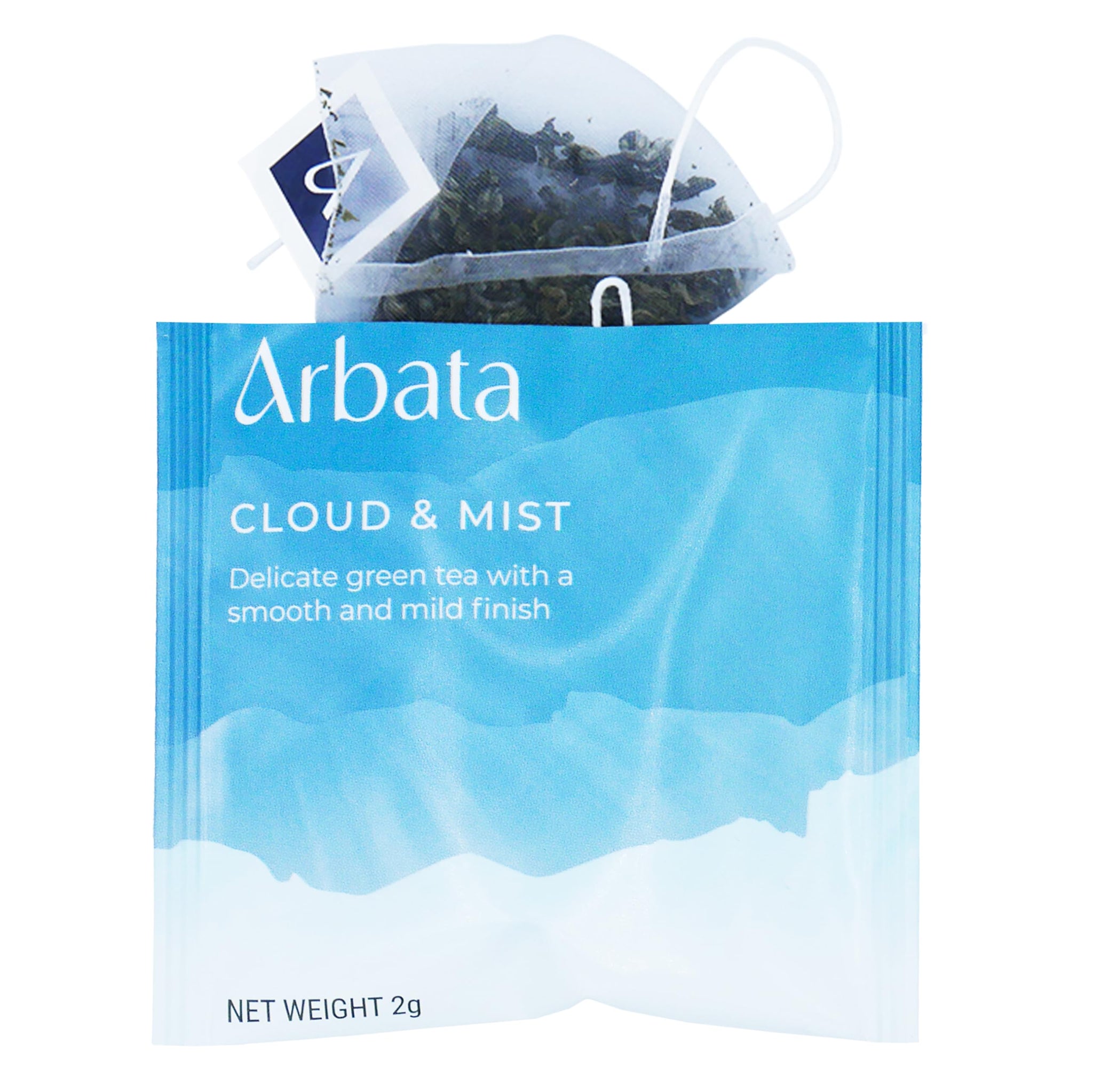 Arbata Cloud & Mist Tea, 100 Pyramid Tea Bags, Artisinal Lightly Caffeinated Green Tea, Naturally Flavored Premium Chinese Green Tea Bags, Bulk Yun Wu